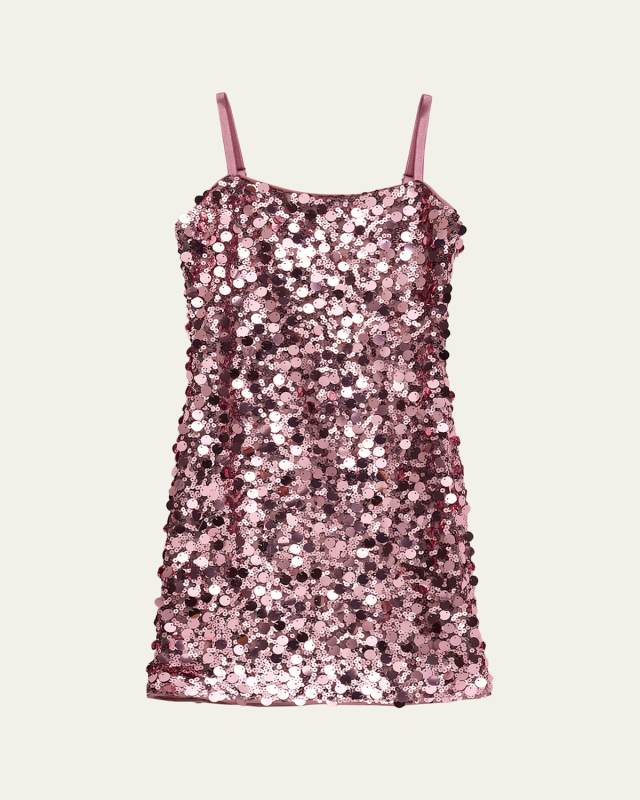 Girl's Tween Tia Sequined Mini Shift Dress, Size S-XL